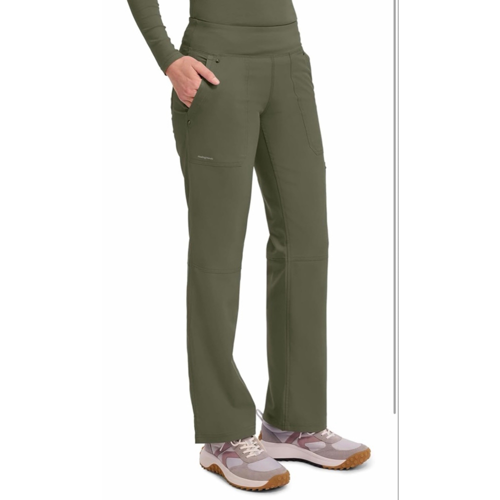 NEW Healing Hands Scrub Pant Tori Yoga Knit Waistband 5 Pockets 2-Way Stretch XL - Picture 9 of 10
